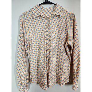 Foxcroft womens button up long sleeve shirt size 10